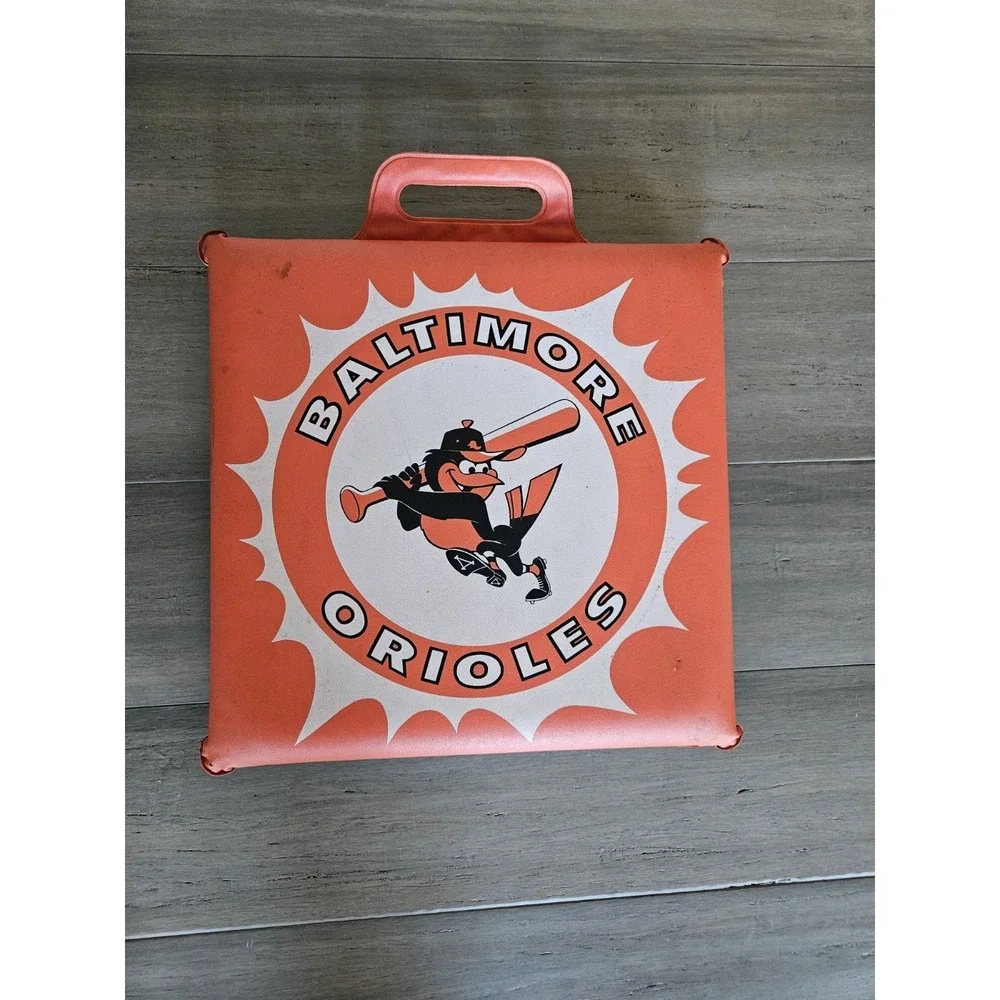 Vintage Baltimore Orioles Stadium Seat Cushion RPS Auto Parts Raytex 12x12